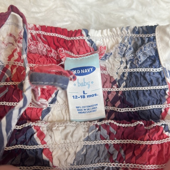 Old Navy Red, White, And Blue Forth Of July Plaid Dress Set - Picture 9 of 9